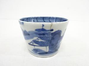 古伊万里　染付　山水蕎麦猪口